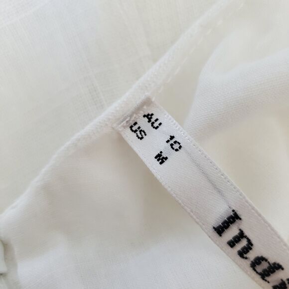 Indikah Romper Size Medium White Spaghetti Strap Cotton Blend By Angel Biba New - Picture 13 of 16